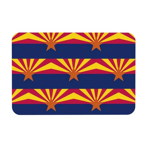 LMNUDS Arizona Badematte mit Staatsflaggen-Druck, Kieselgur-Duschmatte, rutschfest, für Badezimmerboden, kompaktes Design, 24 x 40 cm von LMNUDS