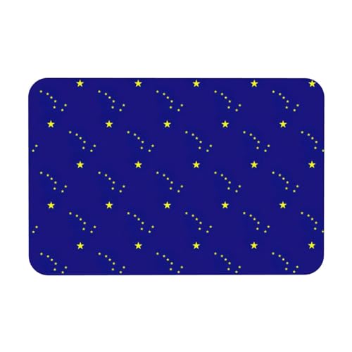 LMNUDS Badematte mit Alaska-Staatsflaggen-Druck, Kieselgur-Duschmatte, rutschfest, für Badezimmerboden, kompaktes Design, 24 x 40 cm von LMNUDS