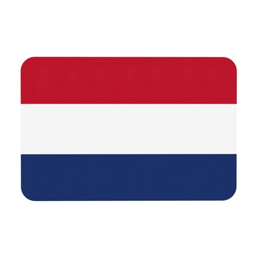 LMNUDS Badematte mit niederländischer Flagge, Kieselgur-Duschmatte, rutschfest, für Badezimmerboden, kompaktes Design, 24 x 40 cm von LMNUDS