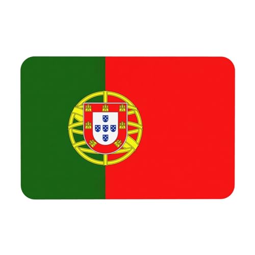 LMNUDS Badematte mit portugiesischer Flagge, Kieselgur-Duschmatte, rutschfest, für Badezimmerboden, kompaktes Design, 24 x 40 cm von LMNUDS