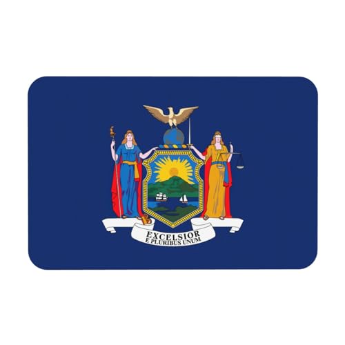 LMNUDS New York Flaggen-Druck, Kieselgur Duschmatte, rutschfeste Badezimmerboden, kompaktes Design, 60 x 40 cm von LMNUDS