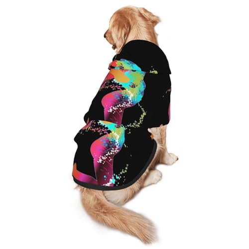 Color Woman Hunde-Kapuzenpullover, warm, weich und atmungsaktiv, mit Kapuze für mittelgroße bis große Hunde, leicht zu tragen, für Winter und Herbst Color Woman Hunde-Kapuzenpullover, warm, weich und atmungsaktiv, mit Kapuze für mittelgroße bis große Hunde, leicht zu tragen, für Winter und Herbst von LMNvbz