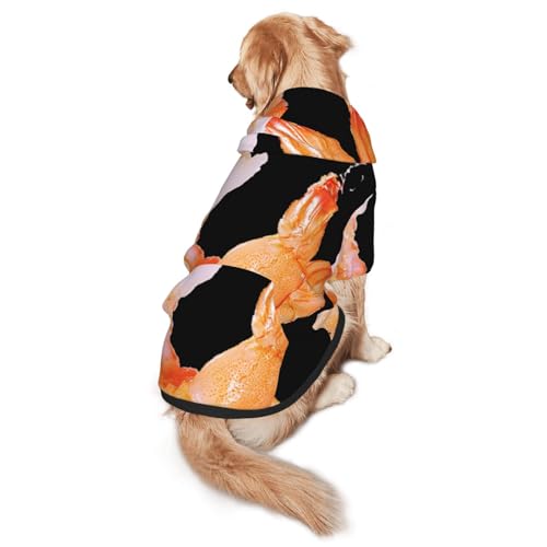 Glutton Hunde-Kapuzenpullover mit Garnelen-Aufdruck, warm, weich und atmungsaktiv, mit Kapuze für mittelgroße bis große Hunde, leicht zu tragen, für Winter und Herbst Glutton Hunde-Kapuzenpullover mit Garnelen-Aufdruck, warm, weich und atmungsaktiv, mit Kapuze für mittelgroße bis große Hunde, leicht zu tragen, für Winter und Herbst von LMNvbz