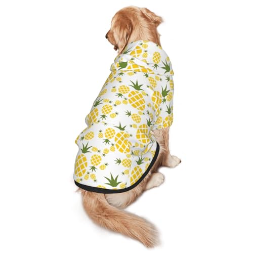 Hunde-Kapuzenpullover mit Ananas-Aufdruck, warm, weich und atmungsaktiv, für mittelgroße bis große Hunde, leicht zu tragen, für Winter und Herbst von LMNvbz