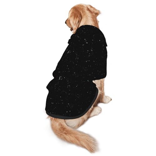 Hunde-Kapuzenpullover mit Glitzerdruck, warm, weich und atmungsaktiv, für mittelgroße bis große Hunde, leicht zu tragen, für Winter und Herbst, Schwarz Hunde-Kapuzenpullover mit Glitzerdruck, warm, weich und atmungsaktiv, für mittelgroße bis große Hunde, leicht zu tragen, für Winter und Herbst, Schwarz von LMNvbz