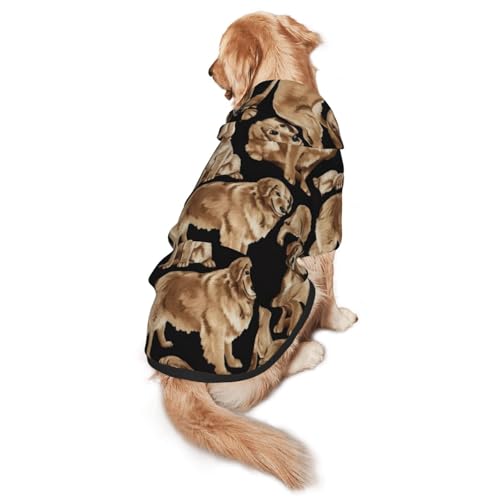 Hunde-Kapuzenpullover mit Golden Retriever-Aufdruck, warm, weich und atmungsaktiv, für mittelgroße bis große Hunde, leicht zu tragen, für Winter und Herbst Hunde-Kapuzenpullover mit Golden Retriever-Aufdruck, warm, weich und atmungsaktiv, für mittelgroße bis große Hunde, leicht zu tragen, für Winter und Herbst von LMNvbz
