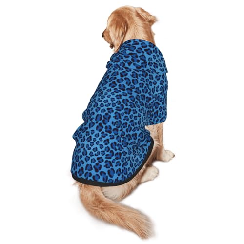 Hunde-Kapuzenpullover mit Leopardenmuster, warm, weich und atmungsaktiv, für mittelgroße bis große Hunde, leicht zu tragen, für Winter und Herbst von LMNvbz
