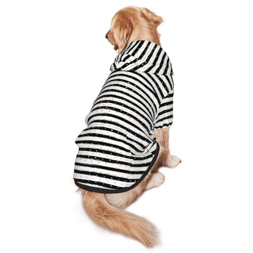 Hunde-Kapuzenpullover mit Punktemuster, warm, weich und atmungsaktiv, mit Kapuze für mittelgroße bis große Hunde, leicht zu tragen, für Winter und Herbst von LMNvbz