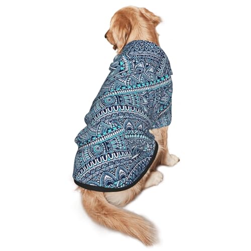 Hunde-Kapuzenpullover mit Retro-Blumendruck, warm, weich und atmungsaktiv, für mittelgroße bis große Hunde, leicht zu tragen, für Winter und Herbst Hunde-Kapuzenpullover mit Retro-Blumendruck, warm, weich und atmungsaktiv, für mittelgroße bis große Hunde, leicht zu tragen, für Winter und Herbst von LMNvbz