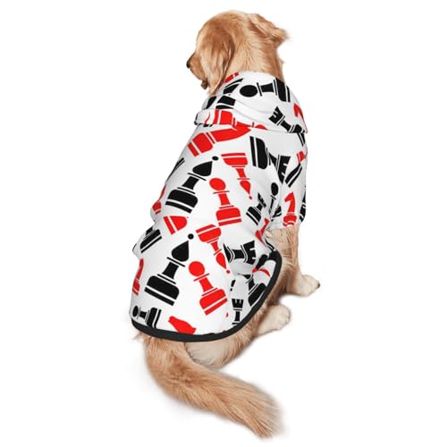 Hunde-Kapuzenpullover mit Schachmuster, warm, weich und atmungsaktiv, für mittelgroße bis große Hunde, leicht zu tragen, für Winter und Herbst Hunde-Kapuzenpullover mit Schachmuster, warm, weich und atmungsaktiv, für mittelgroße bis große Hunde, leicht zu tragen, für Winter und Herbst von LMNvbz