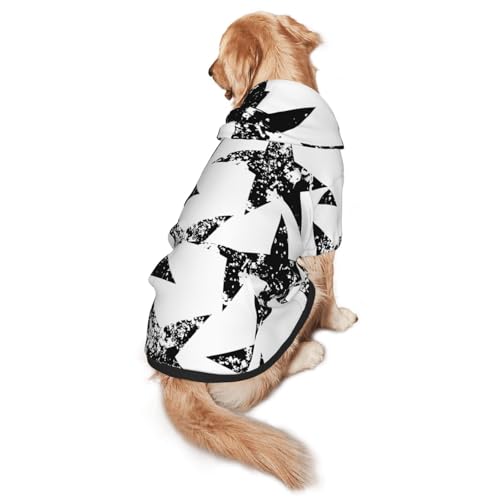 Hunde-Kapuzenpullover mit Sternendruck, warm, weich und atmungsaktiv, für mittelgroße bis große Hunde, leicht zu tragen, für Winter und Herbst von LMNvbz
