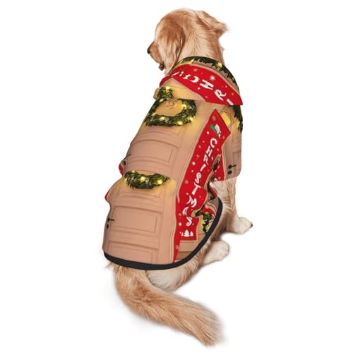 Hunde-Kapuzenpullover mit Weihnachtsdekoration, warm, weich und atmungsaktiv, für mittelgroße bis große Hunde, leicht zu tragen, für Winter und Herbst Hunde-Kapuzenpullover mit Weihnachtsdekoration, warm, weich und atmungsaktiv, für mittelgroße bis große Hunde, leicht zu tragen, für Winter und Herbst von LMNvbz