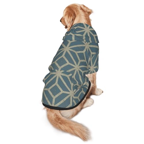 Hunde-Kapuzenpullover mit korallenfarbenem Muster, warm, weich und atmungsaktiv, mit Kapuze für mittelgroße bis große Hunde, leicht zu tragen, für Winter und Herbst von LMNvbz
