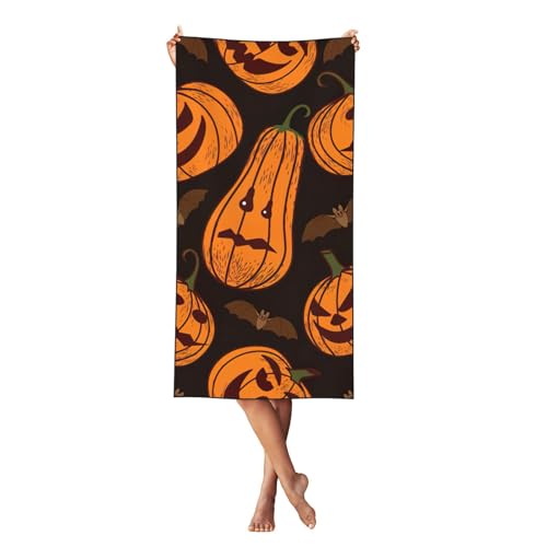 LMNvbz Halloween-Kürbis-Druck, schnell trocknend, 140 x 70 cm, weiche, saugfähige Handtücher für Pool, Cabana und Urlaub LMNvbz Halloween-Kürbis-Druck, schnell trocknend, 140 x 70 cm, weiche, saugfähige Handtücher für Pool, Cabana und Urlaub von LMNvbz