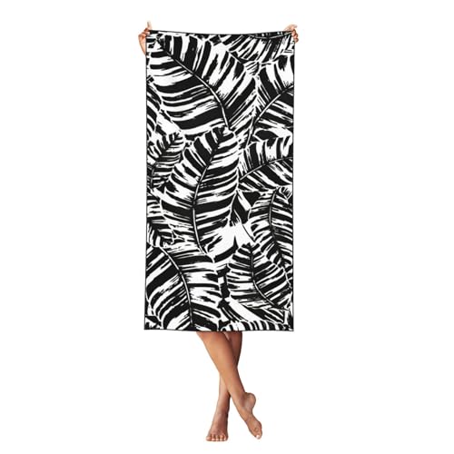 LMNvbz Schnell trocknendes Strandtuch mit tropischem Blattdruck, 140 x 70 cm, weiche, saugfähige Handtücher für Pool, Cabana und Urlaub LMNvbz Schnell trocknendes Strandtuch mit tropischem Blattdruck, 140 x 70 cm, weiche, saugfähige Handtücher für Pool, Cabana und Urlaub von LMNvbz