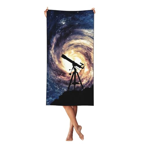 LMNvbz Strandtuch, Weltraumgalaxie mit Teleskopdruck, schnell trocknend, 140 x 70 cm, weich, saugfähig, Handtücher für Pool, Cabana und Urlaub LMNvbz Strandtuch, Weltraumgalaxie mit Teleskopdruck, schnell trocknend, 140 x 70 cm, weich, saugfähig, Handtücher für Pool, Cabana und Urlaub von LMNvbz