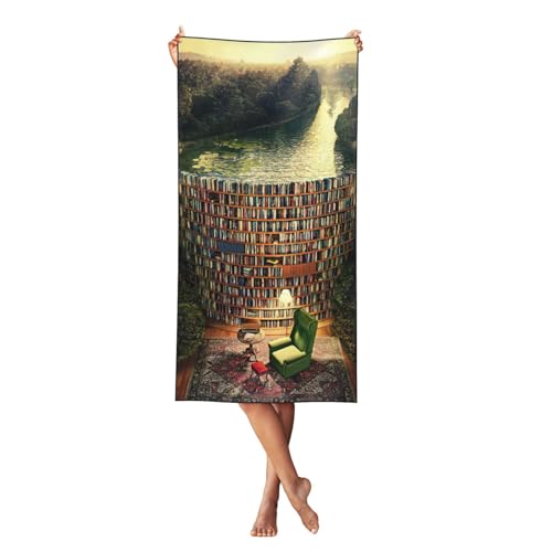 LMNvbz Strandtuch mit Bücherregal-Bücherdruck, schnelltrocknend, 140 x 70 cm, weiche, saugfähige Handtücher für Pool, Cabana und Urlaub LMNvbz Strandtuch mit Bücherregal-Bücherdruck, schnelltrocknend, 140 x 70 cm, weiche, saugfähige Handtücher für Pool, Cabana und Urlaub von LMNvbz