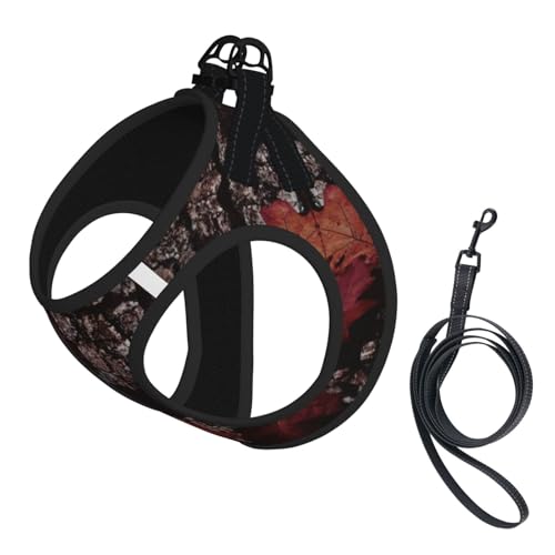 Outfitter Tuff Hundegeschirr, verstellbar, für Katzen und Hunde, weich, atmungsaktiv, Netzweste mit reflektierendem Design, ausbruchsichere Leine für kleine Haustiere von LMNvbz