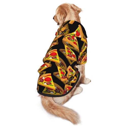 Pizza-Hunde-Kapuzenpullover mit 3D-Druck, warm, weich und atmungsaktiv, für mittelgroße bis große Hunde, leicht zu tragen, für Winter und Herbst Pizza-Hunde-Kapuzenpullover mit 3D-Druck, warm, weich und atmungsaktiv, für mittelgroße bis große Hunde, leicht zu tragen, für Winter und Herbst von LMNvbz