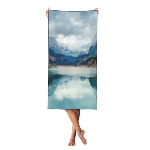 Strandtuch, Motiv: natürliche Berglandschaft, schnelltrocknend, 140 x 70 cm, weiche, saugfähige Handtücher für Pool, Cabana und Urlaub Strandtuch, Motiv: natürliche Berglandschaft, schnelltrocknend, 140 x 70 cm, weiche, saugfähige Handtücher für Pool, Cabana und Urlaub von LMNvbz