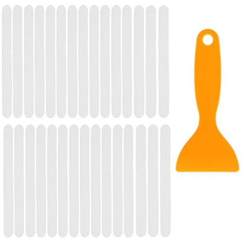 LMOGWL 30-rutschfeste Streifen für Badewannenduschen, mit 1-Plastikschaber Selbstklebender Rutschfester Aufkleber, transparenter Rutschfester Duschaufkleber, für Badewannenduschentreppe, Küche LMOGWL 30-rutschfeste Streifen für Badewannenduschen, mit 1-Plastikschaber Selbstklebender Rutschfester Aufkleber, transparenter Rutschfester Duschaufkleber, für Badewannenduschentreppe, Küche von LMOGWL