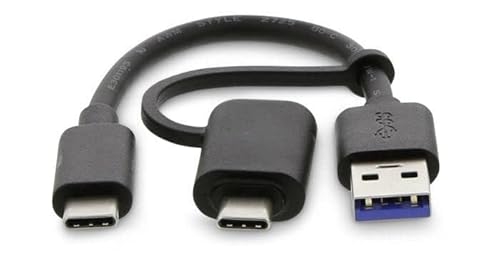 LMP 2-in-1 USB-C (m) to USB-A (m) & USB-C (m) Data Cable, LMP-2IN1-15CM von LMP