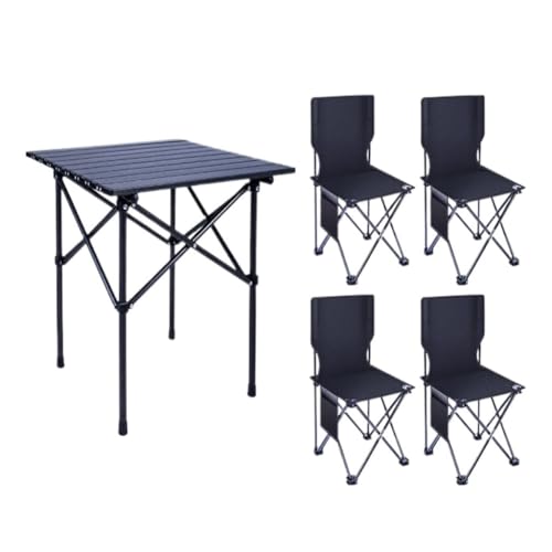 Biijuk Picknicktische Tische im Freien Klapptisch und Luftsatz Picknicktisch Picknick Camping Tragbarer Tischsatz Freizeittisch und Airs Picnictabelle (Farbe: Weiß, Größe: D) von LMRJHAZ