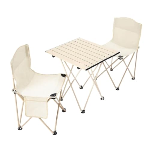 Biijuk Picknicktische Tische im Freien Klapptisch und Luftsatz tragbarer Aufbewahrungstisch und Luftcamping -Camping im Freien Luftpicknicktisch (Farbe: Weiß, Größe: D) von LMRJHAZ