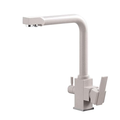 Gold 3 -Wege Küchenmixer -Hahn mit 360 ° Drehausstrich und zwei Griff 1 Loch Wasserfilter Taps für Küchenspüle Trinkwassermischer Hahn inbegriffen Gold 3 -Wege Küchenmixer -Hahn mit 360 ° Drehausstrich und zwei Griff 1 Loch Wasserfilter Taps für Küchenspüle Trinkwassermischer Hahn inbegriffen von LMRJHAZ