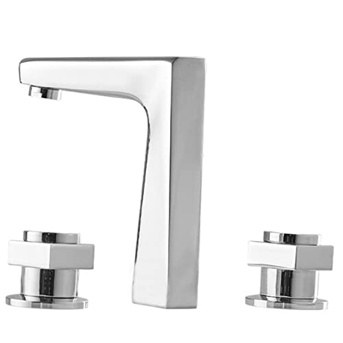 LMRJHAZ 3-Loch-Badezimmer-Waschtischarmaturen, geteilter Doppelgriff, heißes und kaltes Messing, Badezimmer-Waschtischarmatur, Chrom LMRJHAZ 3-Loch-Badezimmer-Waschtischarmaturen, geteilter Doppelgriff, heißes und kaltes Messing, Badezimmer-Waschtischarmatur, Chrom von LMRJHAZ