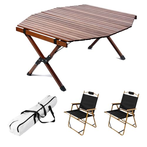 LMRJHAZ 3 PCs Camping -Klapptisch und Airs -Set, tragbarer Bienentisch für Picknick im Innenbereich im Freien mit einfacher Tragetasche LMRJHAZ 3 PCs Camping -Klapptisch und Airs -Set, tragbarer Bienentisch für Picknick im Innenbereich im Freien mit einfacher Tragetasche von LMRJHAZ