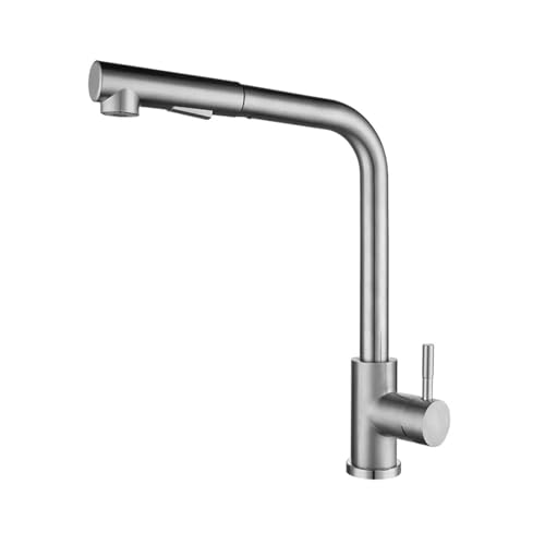 LMRJHAZ 304 Edelstahl Küche Wasserhahn ausziehbar und kalt gemischtes Wasser Waschbecken Teleskop-Wasserhahn, einfache Installation von LMRJHAZ