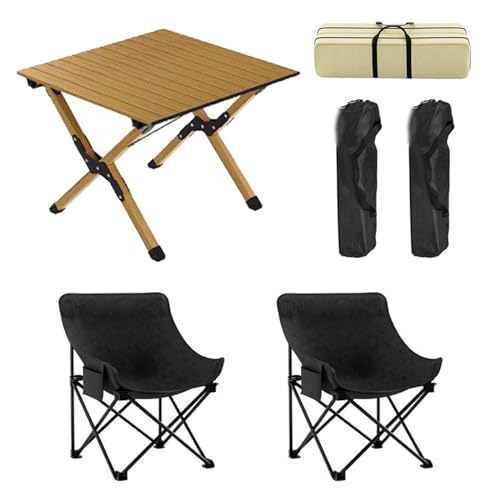 LMRJHAZ 60 cm Klapptisch mit Airs, Aluminium-Roll-up-Camping-Tisch tragbare zusammenklappbare Airs Leichter Gartentisch für BBQ Camping im Freien von LMRJHAZ