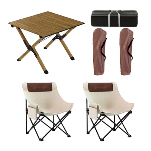 LMRJHAZ 60 cm Klapptisch mit Airs, Aluminium-Roll-up-Camping-Tisch tragbare zusammenklappbare Airs Leichter Gartentisch für BBQ Camping im Freien von LMRJHAZ