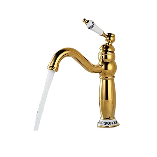LMRJHAZ Antike Bronze -Badezimmer -Wasserhahn fester Messing Ein Hebelmixer Waschbecken Wasserhahn von LMRJHAZ
