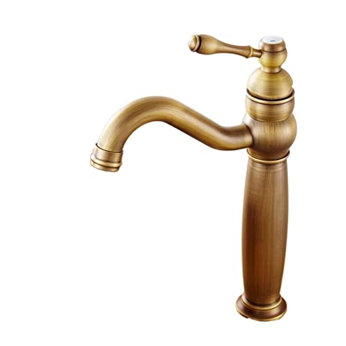 LMRJHAZ Antike Bronze -Badezimmer -Wasserhahn fester Messing Ein Hebelmixer Waschbecken Wasserhahn von LMRJHAZ