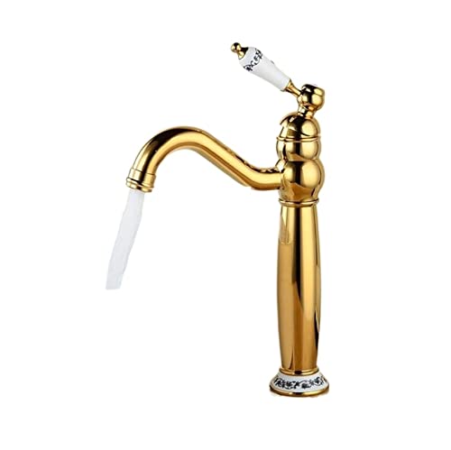 LMRJHAZ Antike Bronze -Badezimmer -Wasserhahn fester Messing Ein Hebelmixer Waschbecken Wasserhahn von LMRJHAZ