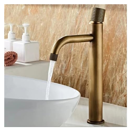 LMRJHAZ Antique Messingbecken Wasserhähnen Badezimmer Wasserhahn heißer kaltes Messing Waschbecken Wasserhahnmixer Wasserhahn, einfach installieren von LMRJHAZ