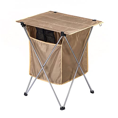 LMRJHAZ Camptabelle Outdoor Aluminiumlegierung Klapptisch Ultraleicher tragbarer Multifunktions-Camping-Picknicktisch (Farbe: Schwarz) (Khaki) von LMRJHAZ