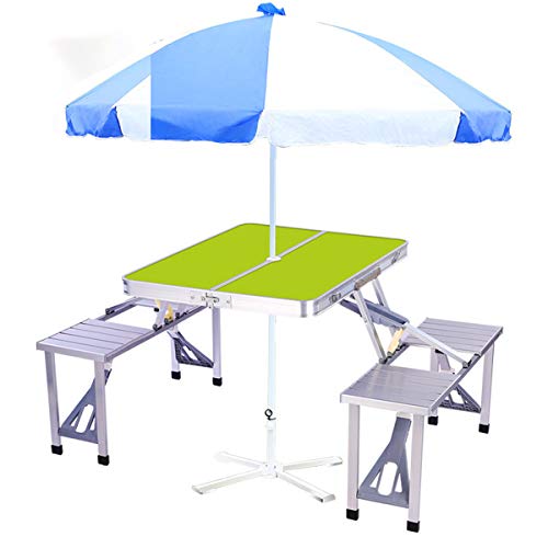 LMRJHAZ EIN -Stück -Klapptisch und Luftkit, tragbarer Camping -Camping -Tisch und Bea -Kit mit 4 Sitzen für Picknicktisch im Freien und Campingausrüstung im Luft -Set, B, B, B, b von LMRJHAZ