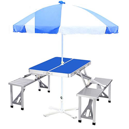 LMRJHAZ EIN -Stück -Klapptisch und Luftkit, tragbarer Camping -Camping -Tisch und Bea -Kit mit 4 Sitzen für Picknicktisch im Freien und Campingausrüstung im Luft -Set, B, B, B, b von LMRJHAZ