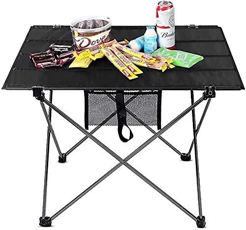 LMRJHAZ Faltbarer Campingtisch mit Lagerung, tragbarer Klapptisch Outdoor Camping Home Barbecue Picknick Ultra leichte Aluminium -Reise Tisch Fischerei von LMRJHAZ