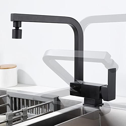 LMRJHAZ Klappbare Küchenarmatur Frontfenster Schwarz Spültischarmatur Messing 360° Schwenkbar Küchenspüle Armaturen -B LMRJHAZ Klappbare Küchenarmatur Frontfenster Schwarz Spültischarmatur Messing 360° Schwenkbar Küchenspüle Armaturen -B von LMRJHAZ