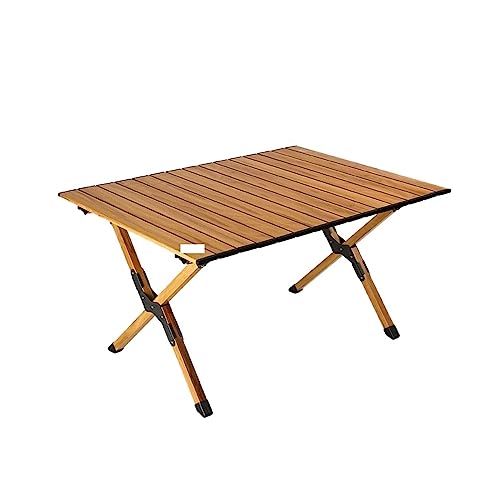 LMRJHAZ Klappertisch Aluminium Camping Picknick Ei Roll Camping Air Outdoor-Klapptisch tragbar (Farbe: Khaki-M) von LMRJHAZ