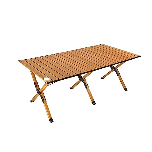LMRJHAZ Klappertisch Aluminium Camping Picknick Ei Roll Camping Air Outdoor-Klapptisch tragbar (Farbe: Khaki-M) von LMRJHAZ