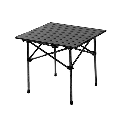 LMRJHAZ Klappertisch Aluminiumlegierung tragbarer Klappkabel Leisen Freizeit Eggisch Camping Picknick Fahrzeug Mobile Außentische mit Luft (Farbe: Schwarze Luft 6 Stcs) von LMRJHAZ