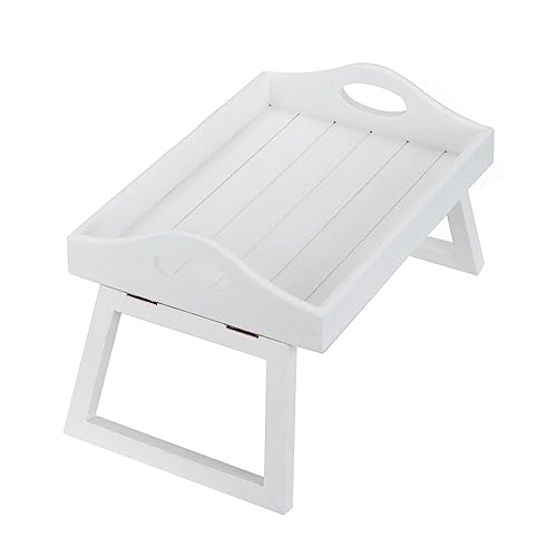 LMRJHAZ Klappertisch Klapptisch Sofa Schlafloser Bett Notebook Tischschale Camping Picknick tragbares kleines Tabelle 31 * 21,5 * 8,9 cm Holz faul (Farbe: braun klein) von LMRJHAZ