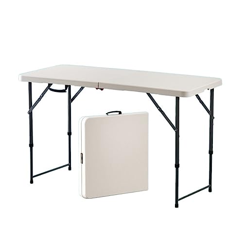 LMRJHAZ Klappertisch im Freien im Freien Klappertisch Klappbarer Campingtisch Outdoor Camping -Klapptisch Tragbarer Bürostand Langer Tisch (Farbe: 1,2 m weiß) von LMRJHAZ