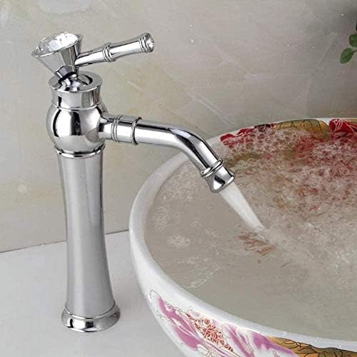LMRJHAZ Küchenarmatur, luxuriös, schön, verchromt, flach, Messing, Einhandmischer, Diamant-Waschtischarmatur LMRJHAZ Küchenarmatur, luxuriös, schön, verchromt, flach, Messing, Einhandmischer, Diamant-Waschtischarmatur von LMRJHAZ
