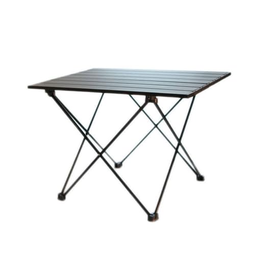 LMRJHAZ Outdoor Picknick Klapptisch Super Light Aluminiumlegierung Fischerei Tisch Camping Luft selbstfahrende Picknick tragbarer Mini -Tisch, schwarz 41x35x29cm, 1 von LMRJHAZ